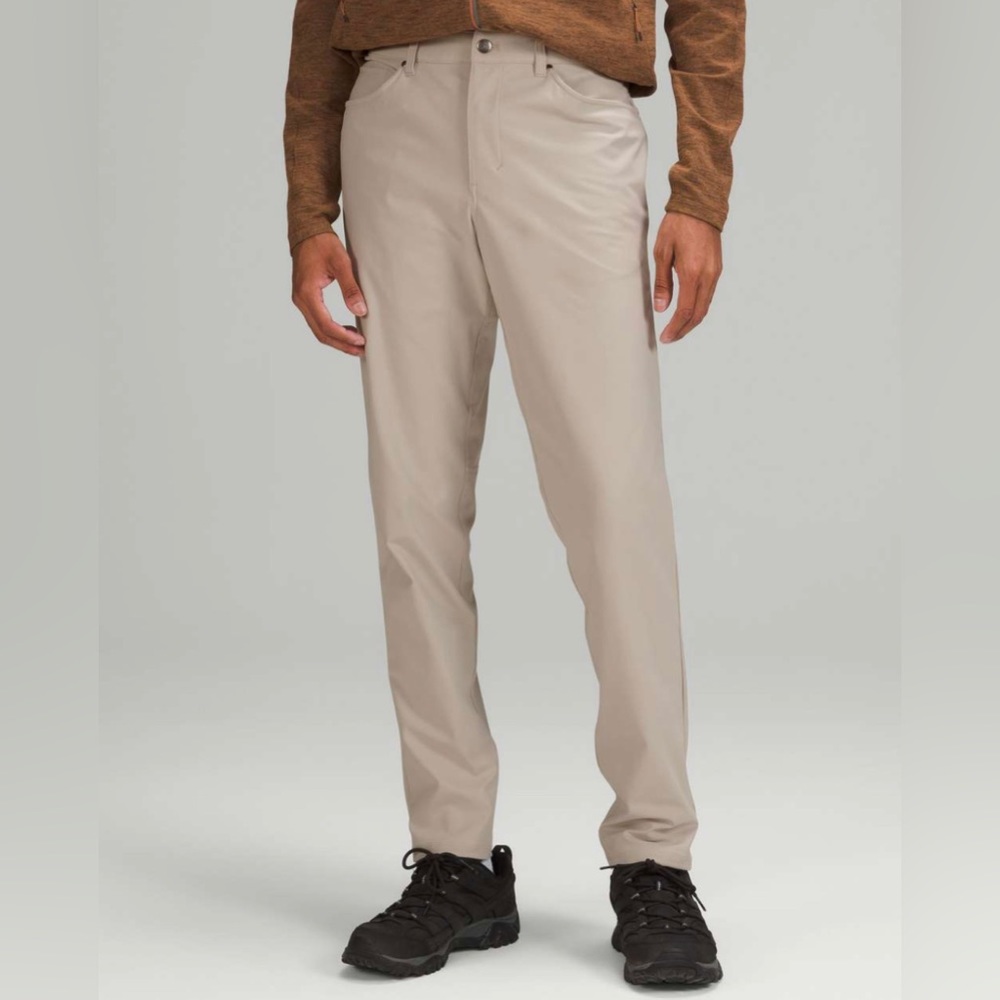 Lululemon ABC Slim pants 32” inseam 28” waist color silver stone/khaki